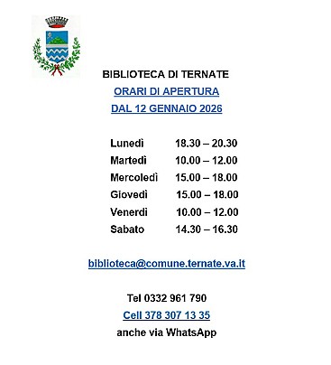 Nuovi orari apertura