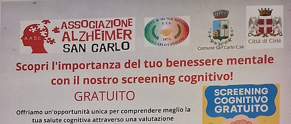 "Screening cognitivo" - Associazione Alzheimer San Carlo
