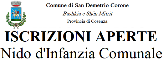 L'Amministrazione Comunale rende noto che sono aperte le iscrizioni al Nido d'Infanzia Comunale.