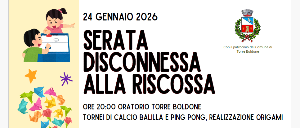 Serata Disconnessa alla Riscossa – Tornei, giochi e creatività per tutte le età