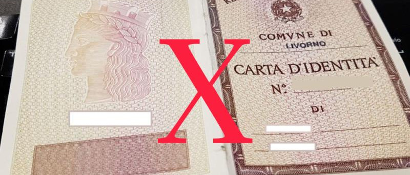 Avviso scadenza carte d'identità cartacee