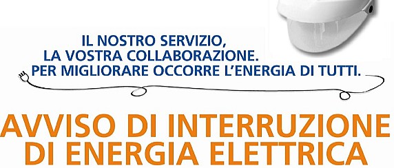 Avviso di Interruzione di Energia Elettrica  per il giorno  14.01.2026