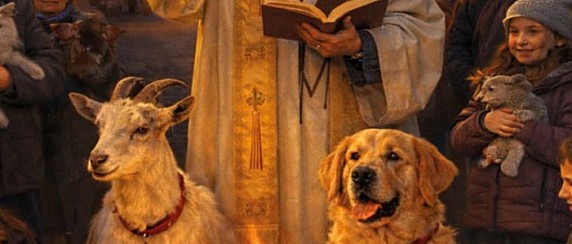 La "Benedizione degli animali" in piazza Varchi