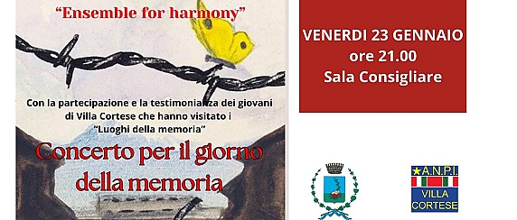 CONCERTO PER IL GIORNO DELLA MEMORIA - Ensemble for Harmony