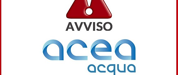 Acea: fuori servizio idrico programmato dalle ore 10.00 del 16 gennaio 2026 alle ore 9.30 del 17 gennaio 2026.