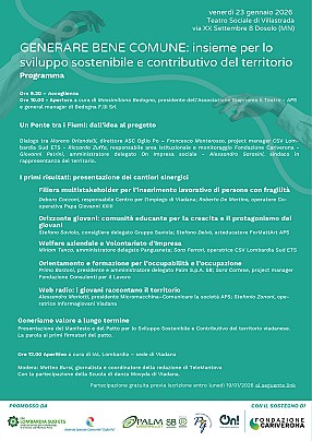 GENERARE BENE COMUNE INVITO 23-01-2026