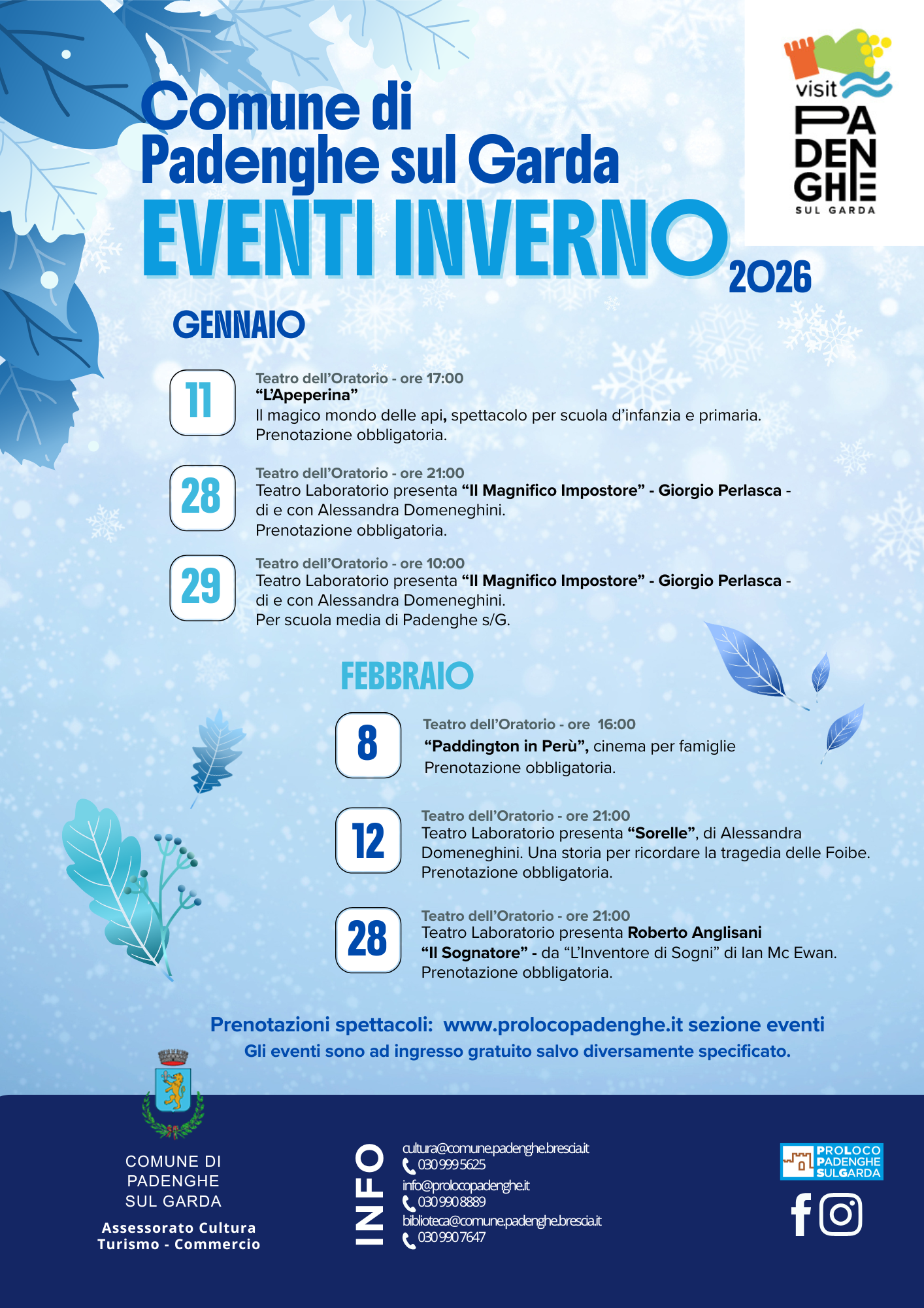 CALENDARIO INVERNO 2026