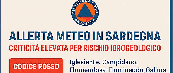 avviso ROSSO: criticità idraulica, rischio idrogeologico e idraulico