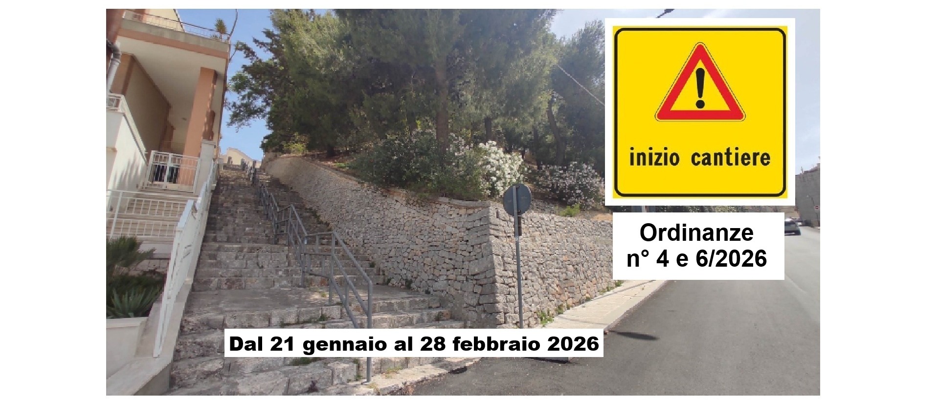 Avviso alla cittadinanza. Modifica della viabilità via Martina Franca e via Belvedere