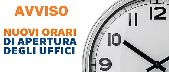 Nuovi Orari al pubblico degli Uffici comunali