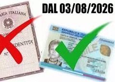 3 AGOSTO 2026 - SCADENZA VALIDITA' CARTA D'IDENTITA' CARTACEA