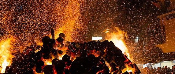 I fuochi in onore di Sant'Antonio ad Aritzo