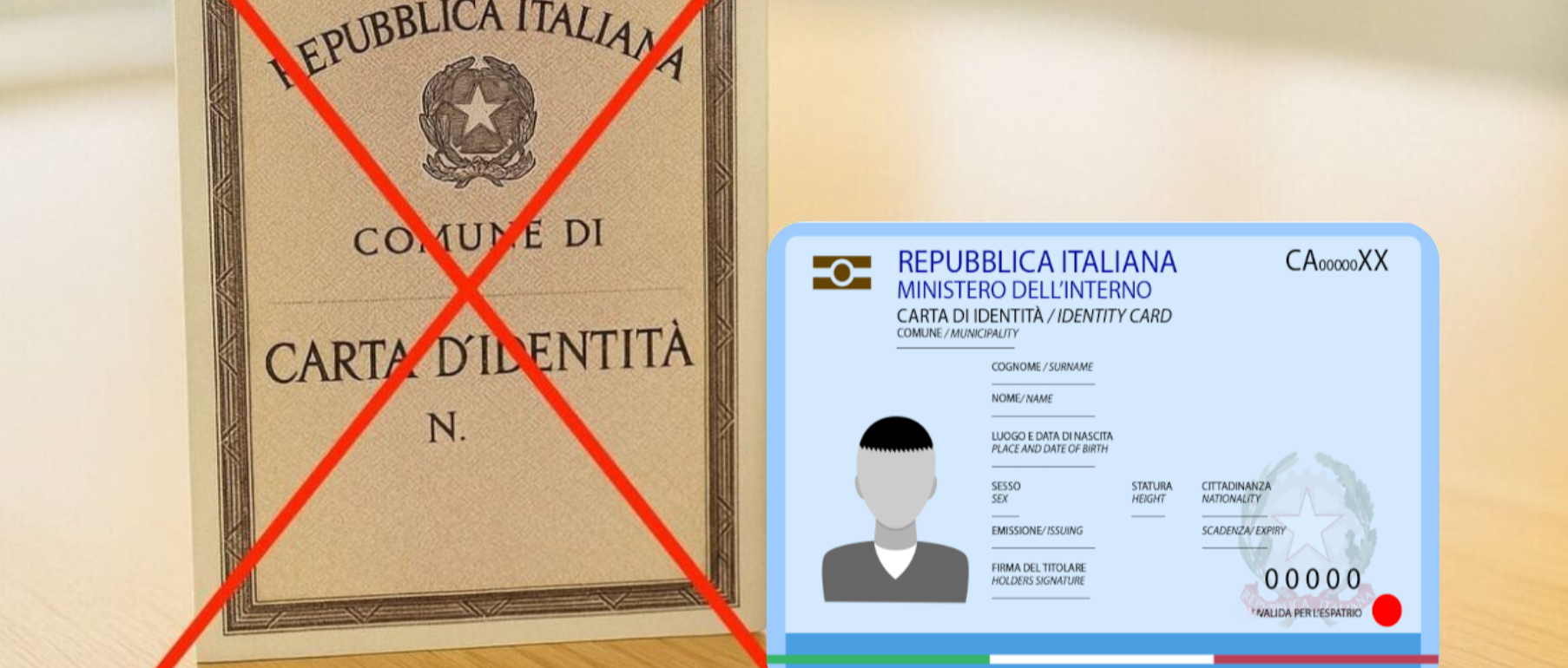 Scadenza anticipata delle carte d'identità cartacee