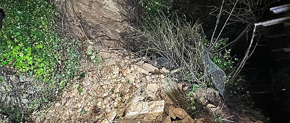 Frana in via Valgobbia: evacuate sei famiglie per motivi di sicurezza