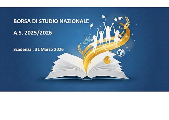 Borsa di studio nazionale a favore degli studenti delle scuole secondarie di secondo grado per l’anno scolastico 2025/2026.