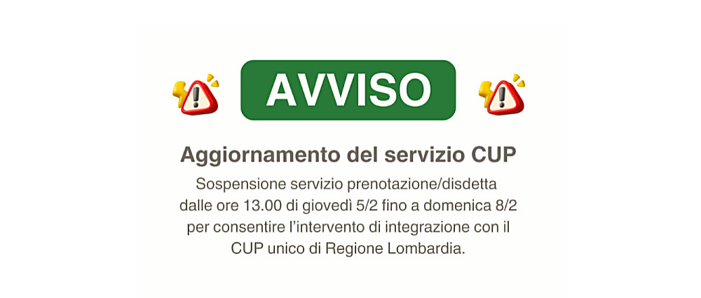 CUP di Crema: sospensione temporanea del servizio prenotazione visite ed esami