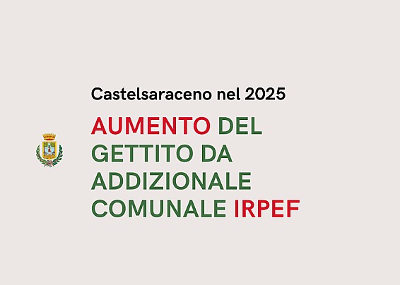 Castelsaraceno nel 2025: cresce il gettito dell’addizionale comunale IRPEF.