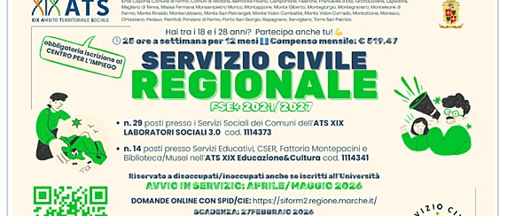 SERVIZIO CIVILE REGIONALE - FSE+ 2021/2027 - AVVISO DI SELEZIONE