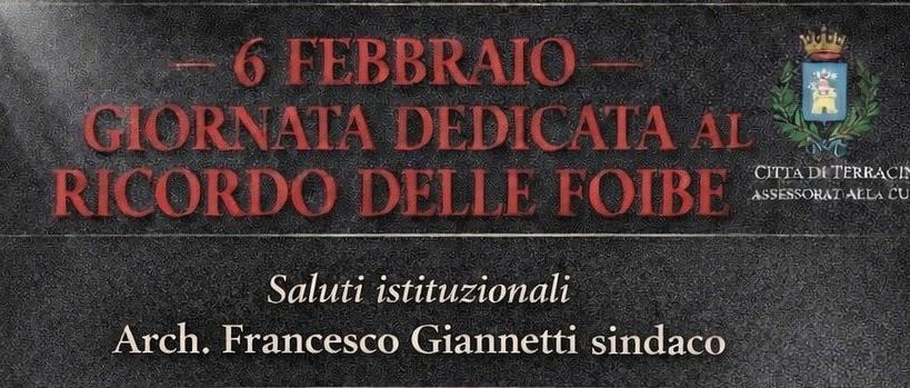 Giornata del Ricordo –Convegno “Dalle Foibe all’Esodo”