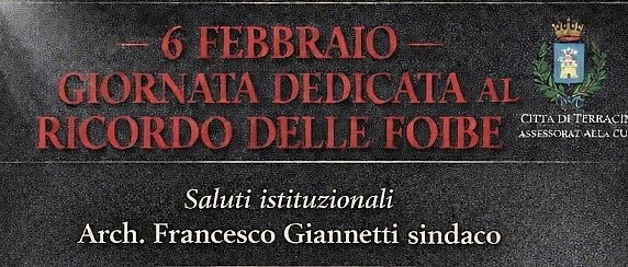 Giornata del Ricordo –Convegno “Dalle Foibe all’Esodo”