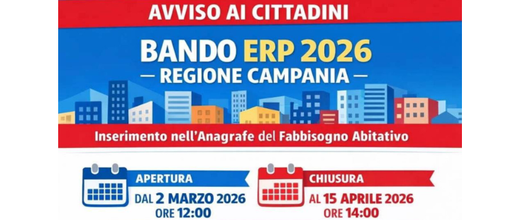 Avviso ai Cittadini - Bando ERP - Regione Campania