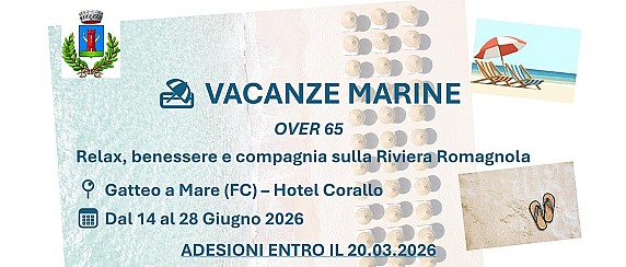 Vacanze Marine per persone Ultrasessantacinquenni - Anno 2026