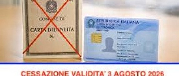Cessazione validità Carta d’Identità cartacea al 3 Agosto 2026