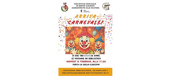 Storia e laboratorio di Carnevale per bambini dai 5 ai 10 anni