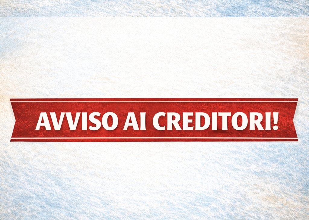 AVVISO AI CREDITORI -  Palazzo Vecchi-Ercolani (già Errighi): interventi di manutenzione straordinaria per cambio di destinazione d'uso, da ufficio ad archivio storico dell'Ente proprietario ‘La Consolazione E.T.A.B’ di porzione del piano terra