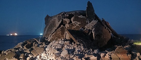 Crollo dell’ex stazione vedetta di Punta Zavorra (“Batteria”)