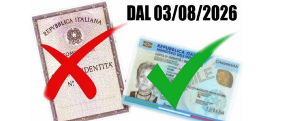 Addio alla carta d’identità cartacea dal 3 agosto 2026.