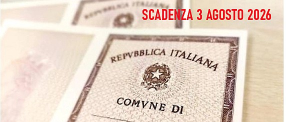 Avviso scadenza carta di identità cartacea a partire dal 3 agosto 2026