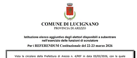 Referendum 2026. Elenco aggiuntivo di scrutatori e presidenti di seggio.