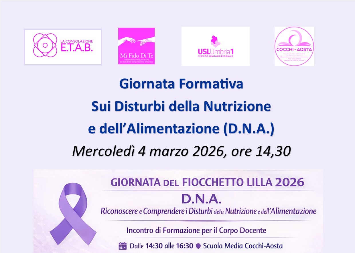 Scuola e territorio insieme contro i D.N.A.: a Todi una giornata di formazione per i docenti in occasione del Fiocchetto Lilla 2026.