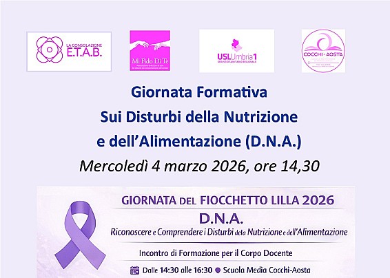 Scuola e territorio insieme contro i D.N.A.: a Todi una giornata di formazione per i docenti in occasione del Fiocchetto Lilla 2026.