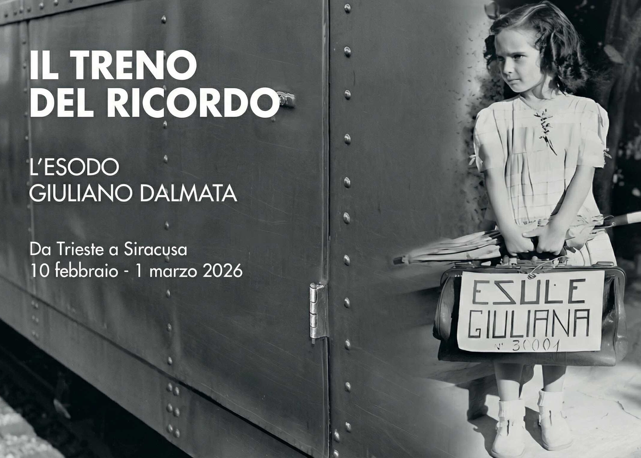 Il Treno del Ricordo - Pescara stazione centrale binario 1 lunedì 16 Febbraio 2026 alle ore 13:00
