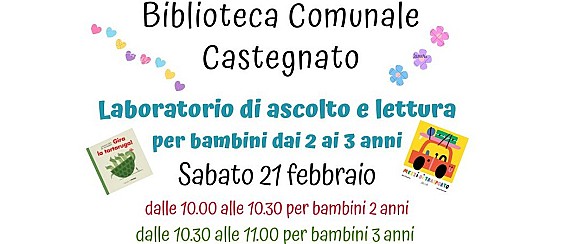 "Laboratorio di ascolto e lettura per bambini dai 2 ai 3 anni"
