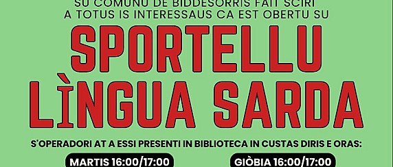 Attivazione dello Sportello di Lingua Sarda - Anno 2026