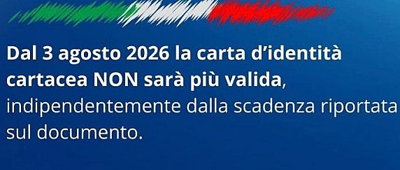 Scadenza validità  delle carte di identità  cartacee