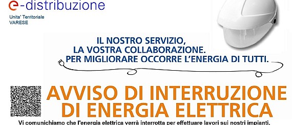 Interruzione energia elettrica Lunedì 23 febbraio
