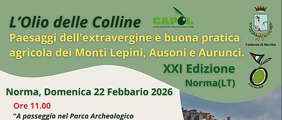 XXI° EDIZONE "L'OLIO DELLE COLLINE"