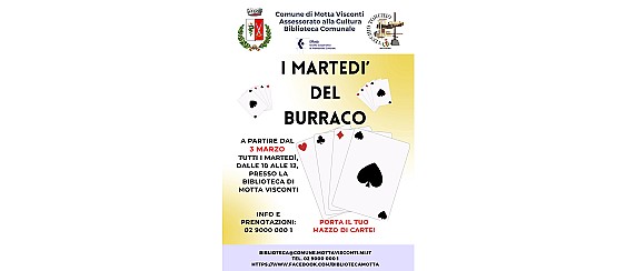 I Martedì del Burraco in Biblioteca
