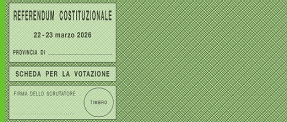 Fac-simile della scheda di voto