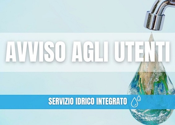 AVVISO UTENTI SERVIZIO IDRICO