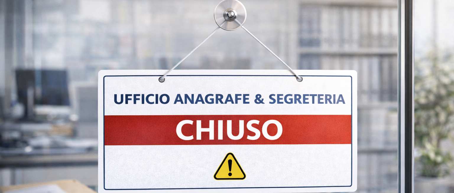 Chiusura ufficio anagrafe nel pomeriggio di martedì 10 marzo