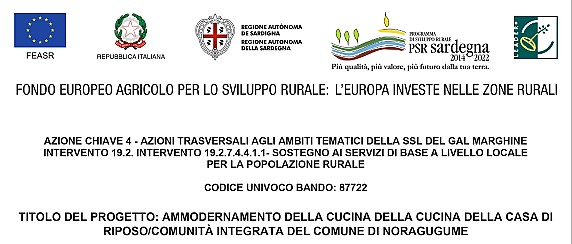 AZIONE CHIAVE 4 - AZIONI TRASVERSALI AGLI AMBITI TEMATICI DELLA SSL DEL GAL MARGHINE INTERVENTO 19.2. INTERVENTO 19.2.7.4.4.1.1- SOSTEGNO AI SERVIZI DI BASE A LIVELLO LOCALE PER LA POPOLAZIONE RURALE