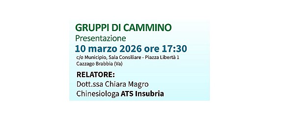 Gruppi di cammino - presentazione