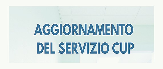 Aggiornamento del servizio CUP