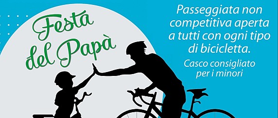 Sabato 14 Marzo 2026 ore 15:00 - Piazza Libertà -  5a edizione "PedialiAMO insieme - la festa del papà in bicicletta"