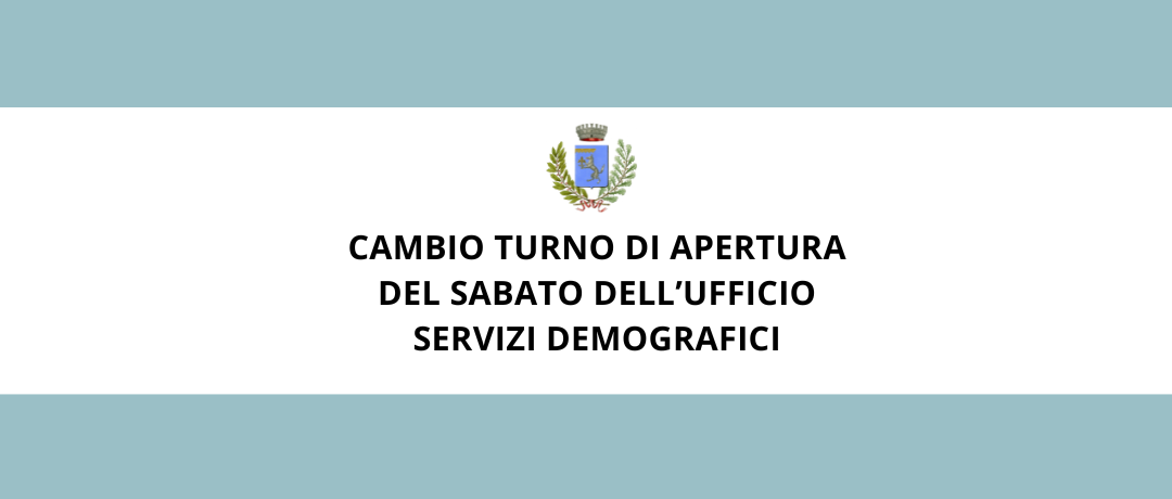 Apertura Ufficio Servizi Demografici